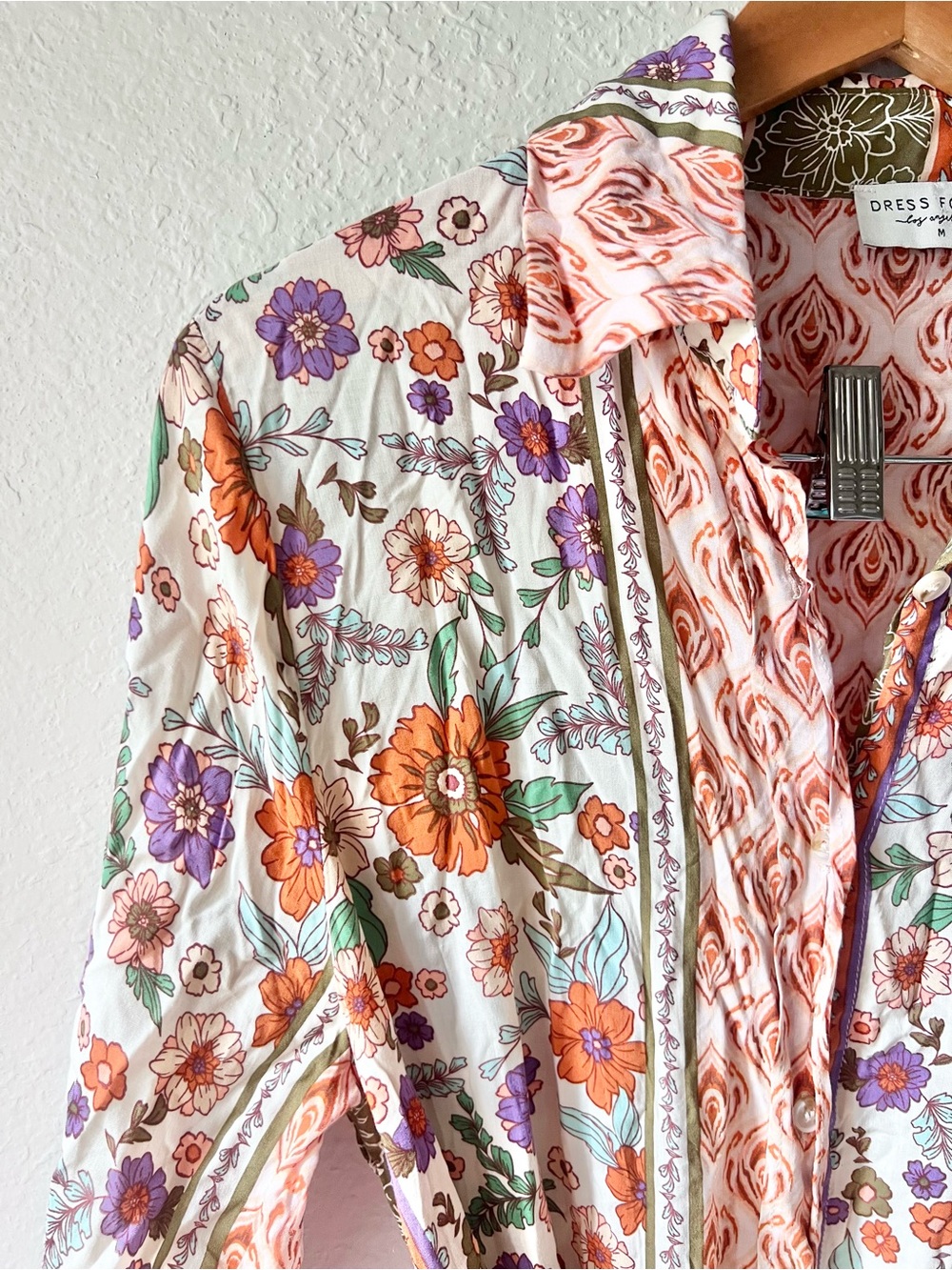 Dress Forum LA Patchwork Floral Tie Waist Dress Sz M - Picture 2 of 6